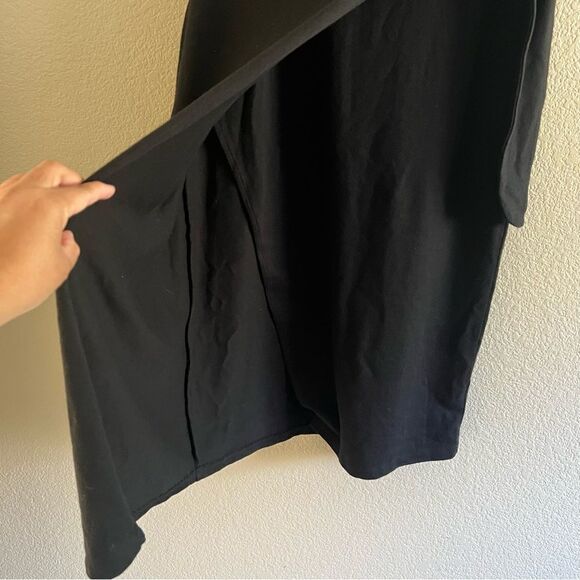 VINCE Black Wrap Cotton Blend Midi Skirt Black XS MSRP $195 NWT - Picture 5 of 8